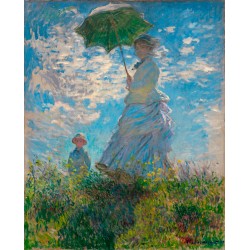 MONET. Mujer con sombrilla. Madame Monet con su hijo