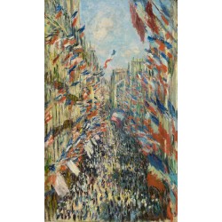 MONET. La rue Montorgueil à Paris. Fête du 30 juin 1878