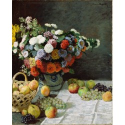 MONET. Still Life with Flowers and Fruit