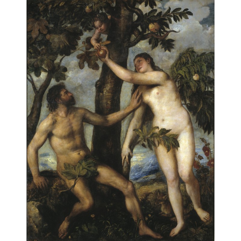 TIZIANO, Adán y Eva