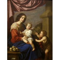 ZURBARÁN, Virgen y Niño con San Juan Bautista niño