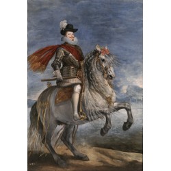 VELÁZQUEZ. Felipe III a caballo