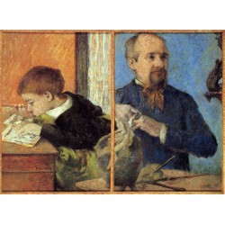 GAUGUIN. El escultor Aubé y su hijo